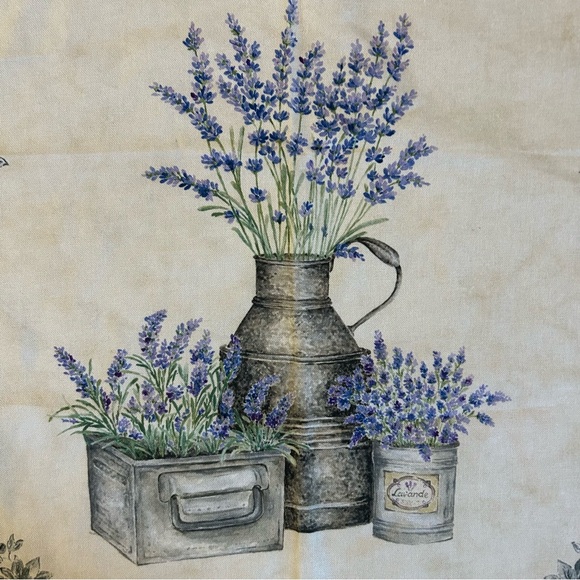 Decorative French Kitchen Tea Towel "La Lavande" Floral Cottagecore 100% Cotton - Picture 2 of 7
